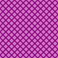 Vector pixel art seamless pattern of minimalistic abstract rhombic white symbols grid tile on velvet violet background