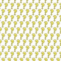 Simple vector pixel art seamless pattern of yellow question mark Royalty Free Stock Photo