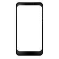 Simple Vector Realistic Black Smartphone, White Blank Screen