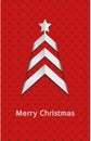 Simple vector red christmas card Ã¢â¬â tree