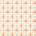 Simple vector seamless background. Modern cross pattern. Wrapping or fabric design.