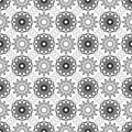 Simple vector seamless black and white background, texture. Royalty Free Stock Photo