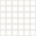 Simple vector seamless pattern. White and beige geometric ornament. Gothic style