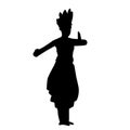 Simple Vector Silhouette of Young Girl Traditional West Java, Sunda Indonesia