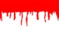 simple vector sketch, melting blood from top vetical Royalty Free Stock Photo