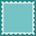 Simple vector square background in postage stamp shape Royalty Free Stock Photo