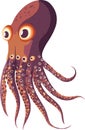simple vector squid clipart Royalty Free Stock Photo