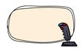 Simple vector template with game joystick. Hand drawn frame for price tag, notepad, banner. Empty background for text Royalty Free Stock Photo