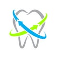 Simple Vector Tooth Line Protection iCon on iSolated White Background