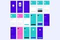 Simple Vector Wireframe Ui Kit for Login and Sign Up Royalty Free Stock Photo