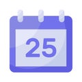 A simple and versatile calendar icon, ideal for dates, scheduling, and time management Royalty Free Stock Photo