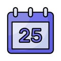 A simple and versatile calendar icon, ideal for dates, scheduling, and time management Royalty Free Stock Photo
