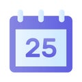 A simple and versatile calendar icon, ideal for dates, scheduling, and time management Royalty Free Stock Photo