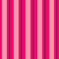 Simple vertical stripes pattern. Vector seamless background texture. Pink color Royalty Free Stock Photo