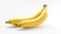 Pair of bananas on white background