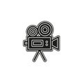 Simple Video Camera Vector Icon
