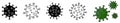 Simple virus drawing icon set, can be used as illustration for ncov coronavirus / covid 19