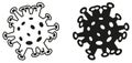 Simple virus icon, can be used as illustration for ncov coronavirus / covid 19