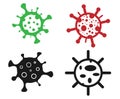 Simple virus icons, vector