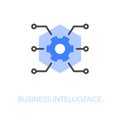 Simple visualised business intelligence icon symbol