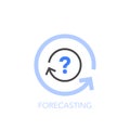 Simple visualised forecasting icon symbol