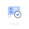 Simple visualised guideline icon symbol