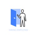 Simple visualised hiring employee icon symbol