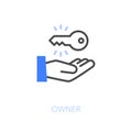 Simple visualised owner icon symbol