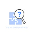 Simple visualised problem definition icon symbol Royalty Free Stock Photo