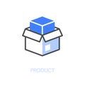 Simple visualised product icon symbol