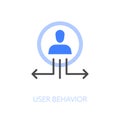 Simple visualised user behavior icon symbol Royalty Free Stock Photo