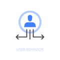 Simple visualised user behavior icon symbol