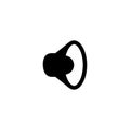 Simple volume mute icon in black. Dynamic. Vector on isolated white background. EPS 10 Royalty Free Stock Photo