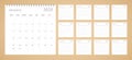 Simple wall calendar 2023 year with dotted lines. The calendar is in English, week start from Monday Royalty Free Stock Photo