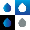 Simple water drop icon design, droplet vector illustration Royalty Free Stock Photo