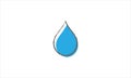 Simple Water Drop icon Logo in minimal flat design icon logo Royalty Free Stock Photo