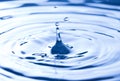 Simple Water Droplets into a Pool Royalty Free Stock Photo