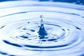 Simple Water Droplets into a Pool Royalty Free Stock Photo