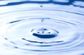 Simple Water Droplets into a Pool Royalty Free Stock Photo