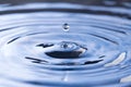 Simple Water Droplets into a Pool Royalty Free Stock Photo