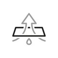 Simple of Waterproof and wate Related Vector Line Icon. Contains such Icon as moisture from below. Vector illustration