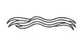 Simple Wavy Line Border Design Element Vector, vector design Generative AI Royalty Free Stock Photo