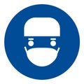 Simple wear protective face mask icons for your design