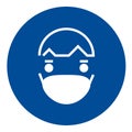 Simple wear protective face mask icons for your design