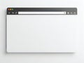 A simple web browser window on a white background Royalty Free Stock Photo