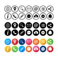 Simple web icons set. Universal web icon to use in web and mobile UI, set of basic UI web elements. Vector stock illustration Royalty Free Stock Photo