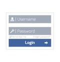 Simple web login form design in modern flat user