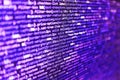 Simple website HTML code with colourful tags in browser view on dark background. Developing programming and coding technologies. Royalty Free Stock Photo