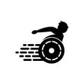 Simple wheelchair racing competition illustration design template