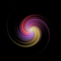 Simple whirlpool of color streams rotating round the middle